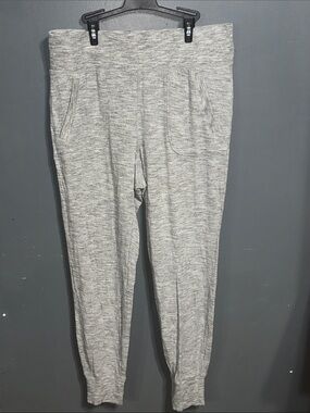Athleta Light Gray Marled Jogger Pants